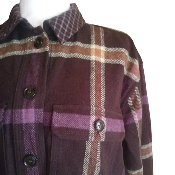 Madewell Women's Rugby Plaid Flannel Shacket NWT Size Small - Picture 6 of 9